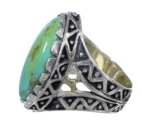 Authentic Sterling Silver And Turquoise Ring Size 5-1/2 RX92910
