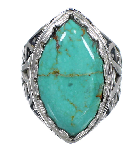 Turquoise Genuine Sterling Silver Ring Size 6-1/2 RX92918