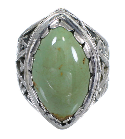 Genuine Sterling Silver And Turquoise Ring Size 7-1/2 RX92926