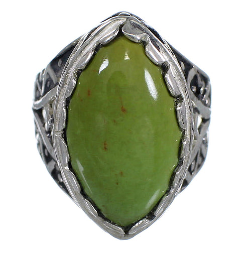 Southwestern Turquoise Authentic Sterling Silver Ring Size 7-1/2 RX92999