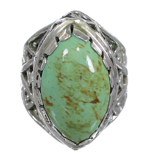 Sterling Silver Southwest Turquoise Ring Size 6 RX93176