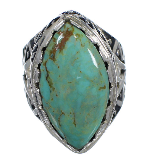 Genuine Sterling Silver Turquoise Ring Size 5-3/4 RX93180