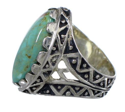 Genuine Sterling Silver Turquoise Ring Size 5-3/4 RX93180