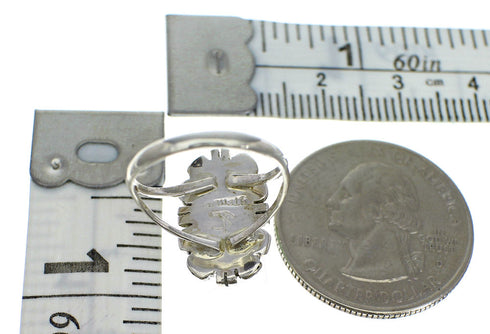 Genuine Sterling Silver Turquoise Southwest Ring Size 5 FX92857