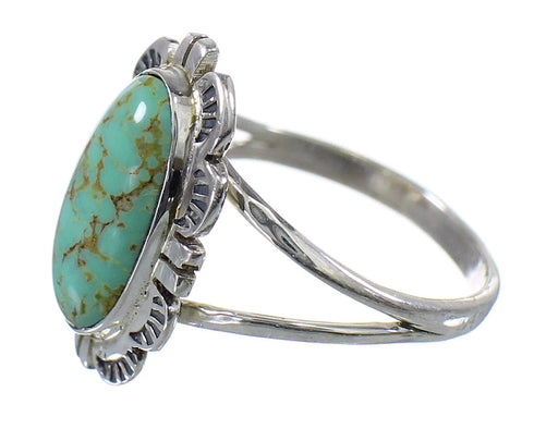 Southwest Sterling Silver Turquoise Jewelry Ring Size 5-1/2 FX92920