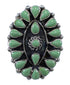 Genuine Sterling Silver Turquoise Needlepoint Ring Size 5 FX92791