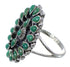 Authentic Sterling Silver Turquoise Needlepoint Ring Size 7-1/2 FX92802