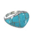 Silver Turquoise Southwestern Ring Size 6-3/4 AX90590