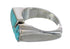 Turquoise Inlay Jewelry Silver Southwestern Ring Size 7 AX90616