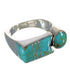 Silver Southwestern Turquoise Inlay Jewelry Ring Size 6-3/4 AX90618