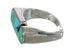 Silver Southwestern Turquoise Inlay Jewelry Ring Size 6-3/4 AX90618