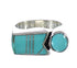 Silver Jewelry Southwest Turquoise Ring Size 6 AX90647