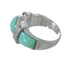 Turquoise Inlay Silver Southwestern Ring Size 4-1/2 AX90946