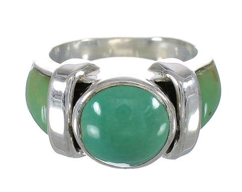 Silver Southwest Turquoise Ring Size 5-1/4 AX90954