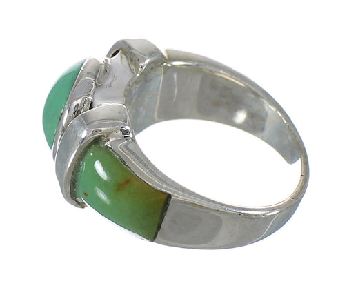 Silver Southwest Turquoise Ring Size 5-1/4 AX90954