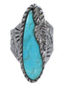 Authentic Sterling Silver Turquoise Jewelry Ring Size 5-1/4 FX93276