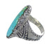 Southwest Sterling Silver Turquoise Ring Size 8-1/2 FX93279