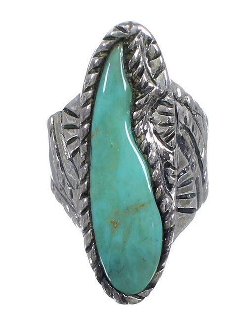 Authentic Sterling Silver Turquoise Southwest Ring Size 5-1/2 FX93289