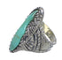 Authentic Sterling Silver Turquoise Southwest Ring Size 5-1/2 FX93289