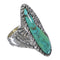 Genuine Sterling Silver Turquoise Southwest Ring Size 7-3/4 FX93297
