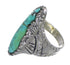 Genuine Sterling Silver Turquoise Southwest Ring Size 7-3/4 FX93297