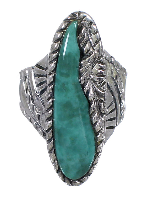 Sterling Silver Turquoise Jewelry Ring Size 7-3/4 FX93309