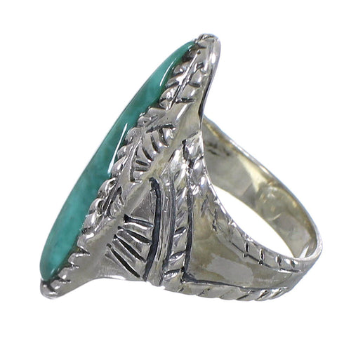 Sterling Silver Turquoise Jewelry Ring Size 7-3/4 FX93309