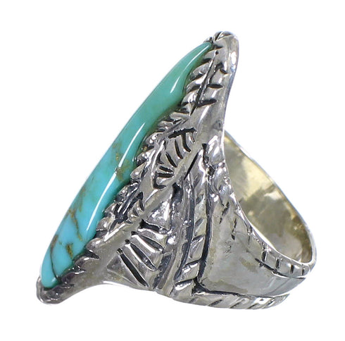 Authentic Sterling Silver Turquoise Southwest Ring Size 6-1/2 FX93310