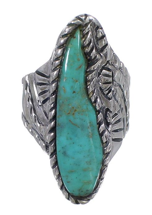 Southwest Sterling Silver Turquoise Jewelry Ring Size 6-1/4 FX93322