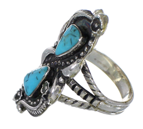 Sterling Silver Turquoise Southwest Ring Size 6 FX93337