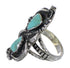 Southwest Sterling Silver Turquoise Ring Size 4-1/4 FX93348