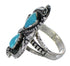 Southwest Sterling Silver Turquoise Jewelry Ring Size 7-1/2 FX93364