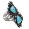 Genuine Sterling Silver Turquoise Jewelry Ring Size 4-1/4 FX93367