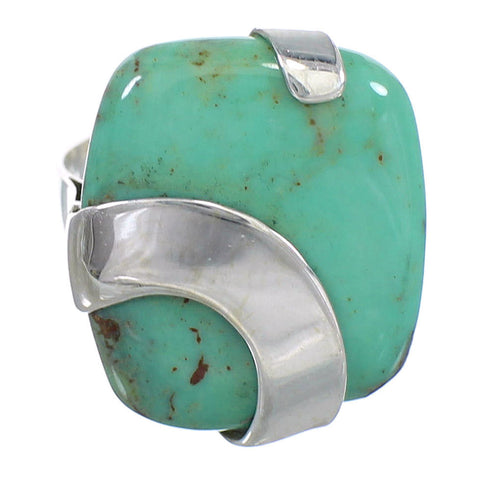 Turquoise Sterling Silver Southwest Jewelry Ring Size 7-1/4 RX88607
