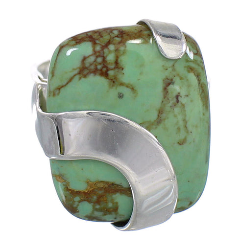 Authentic Sterling Silver And Turquoise Jewelry Ring Size 5-3/4 RX88631