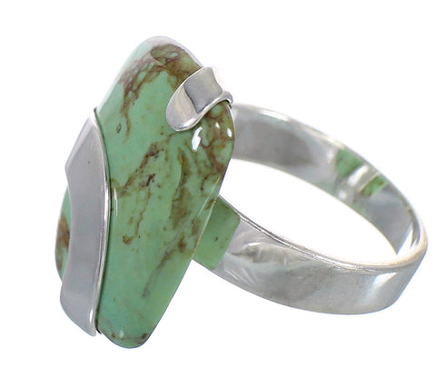 Southwest Turquoise Authentic Sterling Silver Ring Size 6 RX88632