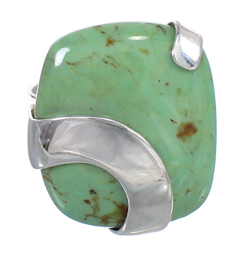 Genuine Sterling Silver Turquoise Jewelry Ring Size 7-3/4 RX88652