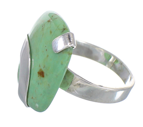 Genuine Sterling Silver Turquoise Jewelry Ring Size 7-3/4 RX88652
