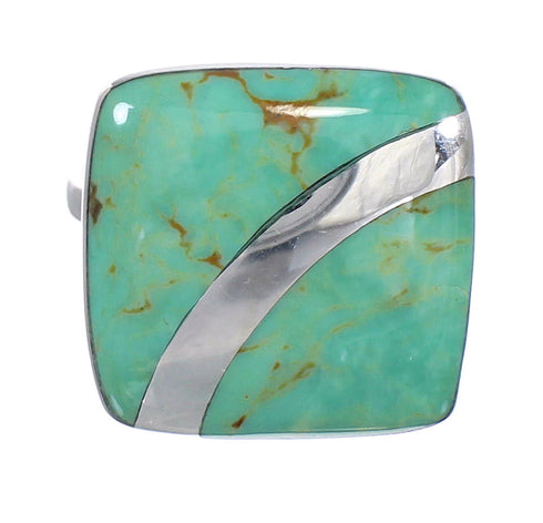 Sterling Silver Turquoise Southwestern Jewelry Ring Size 7 RX88687