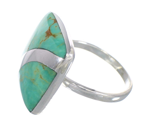 Sterling Silver Turquoise Southwestern Jewelry Ring Size 7 RX88687