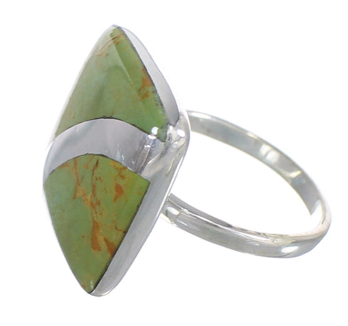 Authentic Sterling Silver Turquoise Ring Size 6 RX88698