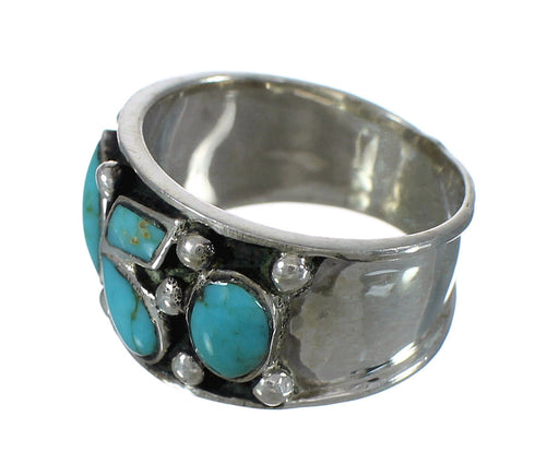 Sterling Silver Turquoise Southwestern Ring Size 5 FX91352