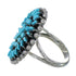 Sterling Silver Turquoise Needlepoint Ring Size 6-1/2 FX91405