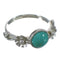Genuine Sterling Silver Turquoise Flower Ring Size 6 FX91371