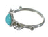Authentic Sterling Silver Turquoise Flower Ring Size 7-3/4 FX91386