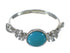 Sterling Silver Turquoise Flower Jewelry Ring Size 5-1/2 FX91391