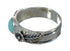 Flower Genuine Sterling Silver Turquoise Southwestern Ring Size 7-3/4 YX90509