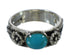 Flower Turquoise And Sterling Silver Southwest Ring Size 8-1/4 YX90650