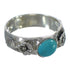 Southwest Turquoise And Silver Flower Ring Size 6-1/2 YX90671