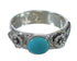 Southwest Turquoise And Sterling Silver Flower Ring Size 8 YX90673